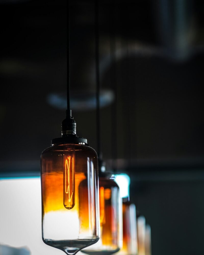 Nova smoked-glass chandelier, 6 lights