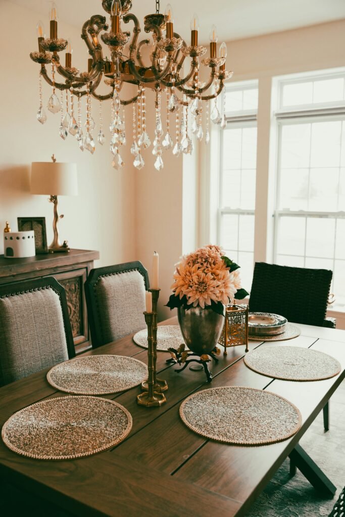 Lumen linear crystal chandelier, 1200 mm, for dining tables