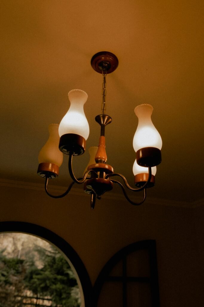 Petal glass chandelier, 5 lights, 500 mm