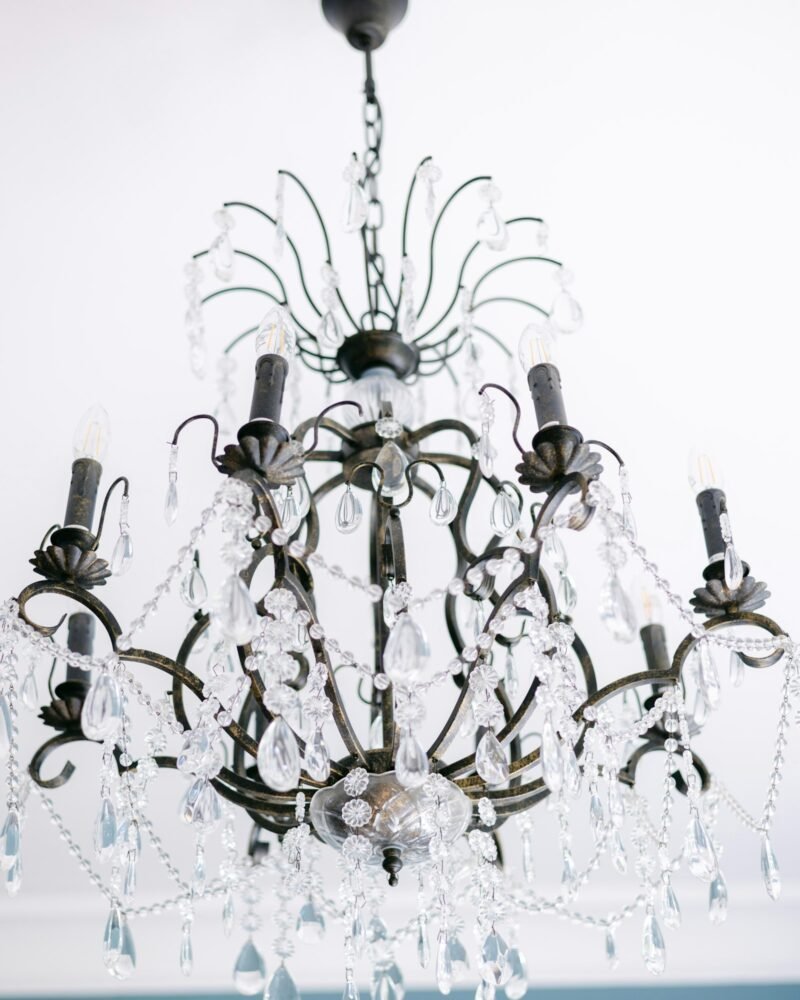 Tiara 5-light brass chandelier